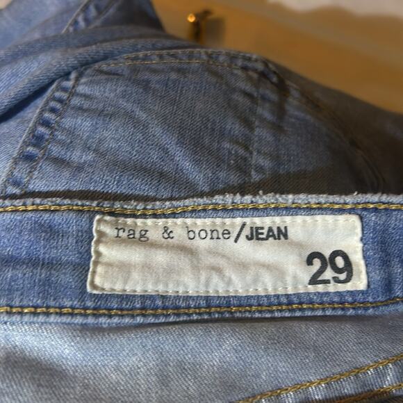 Rag & Bone Light Wash Distressed Skinny Jean 29 Winter Classic Boho Minimalist - Picture 9 of 13